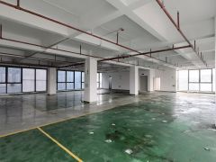 厚街涌口全新玻璃幕墙厂房出租4楼整层450平方精装水电地坪漆
