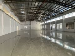 企石镇原房东单一层钢构厂房，滴水有八米多高空地超大可以架航车