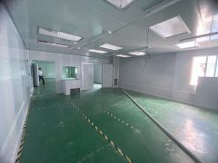 黄江镇临深楼上1150平现成办公室装修地坪漆吊顶吊机口